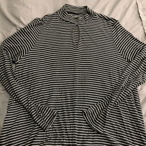 Gray and white striped shirt